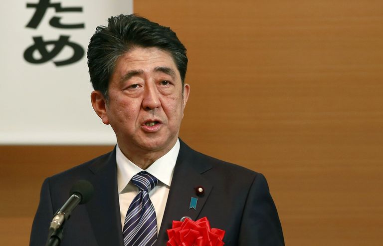 Jaapani peaminister Shinzo Abe. FOTO: Shizuo Kambayashi/AP/Scanpix