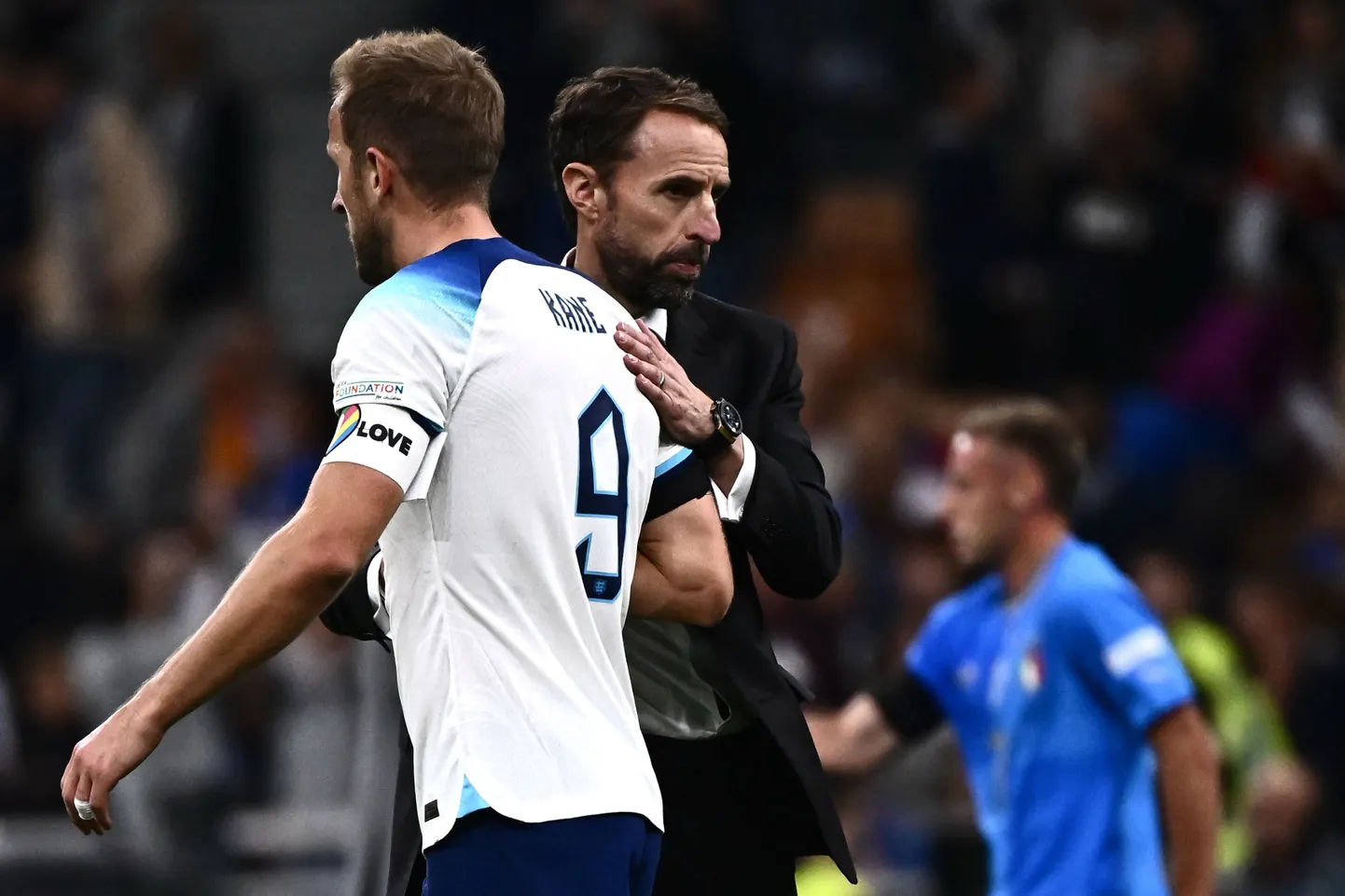 Inglismaa koondise peatreener Gareth Southgate ja kapten Harry Kane.