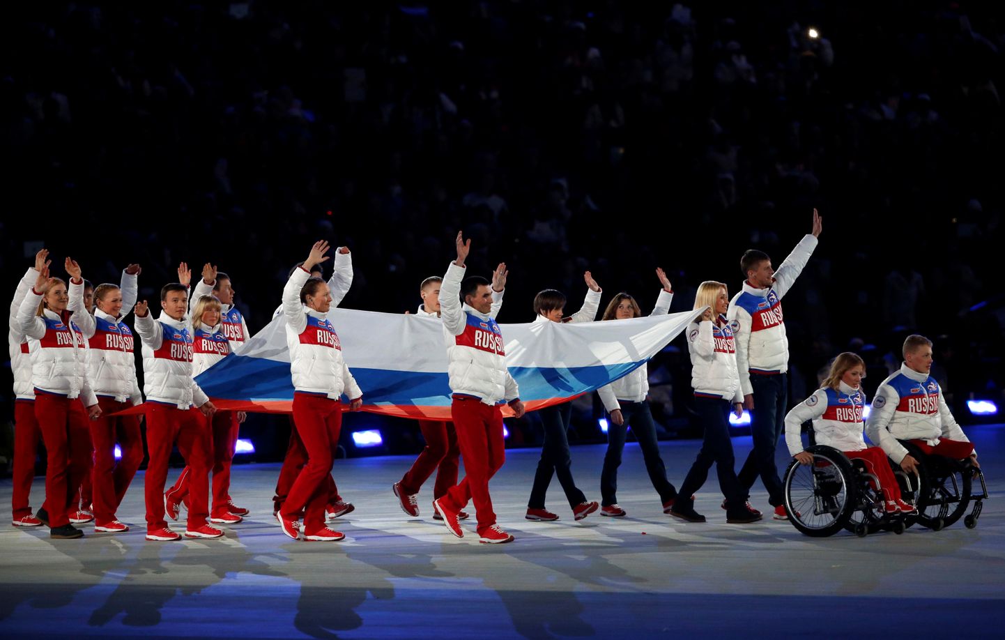 Krievijas karogs Soču ziemas paralimpiskajās spēlēs.