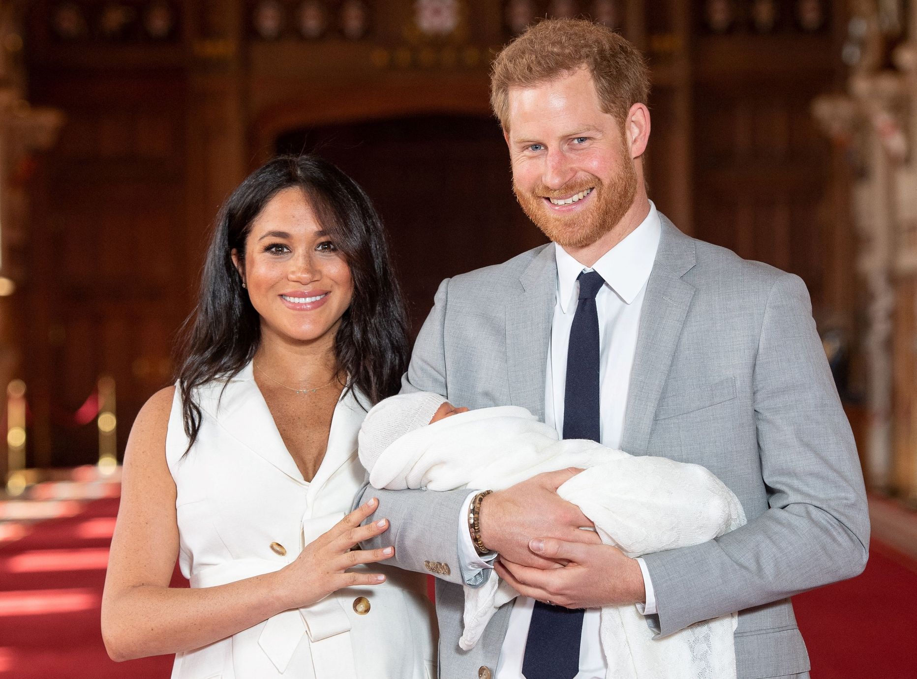 Meghan Markle, prints Harry ja nende vastsündinud poeg Archie 2019. aastal