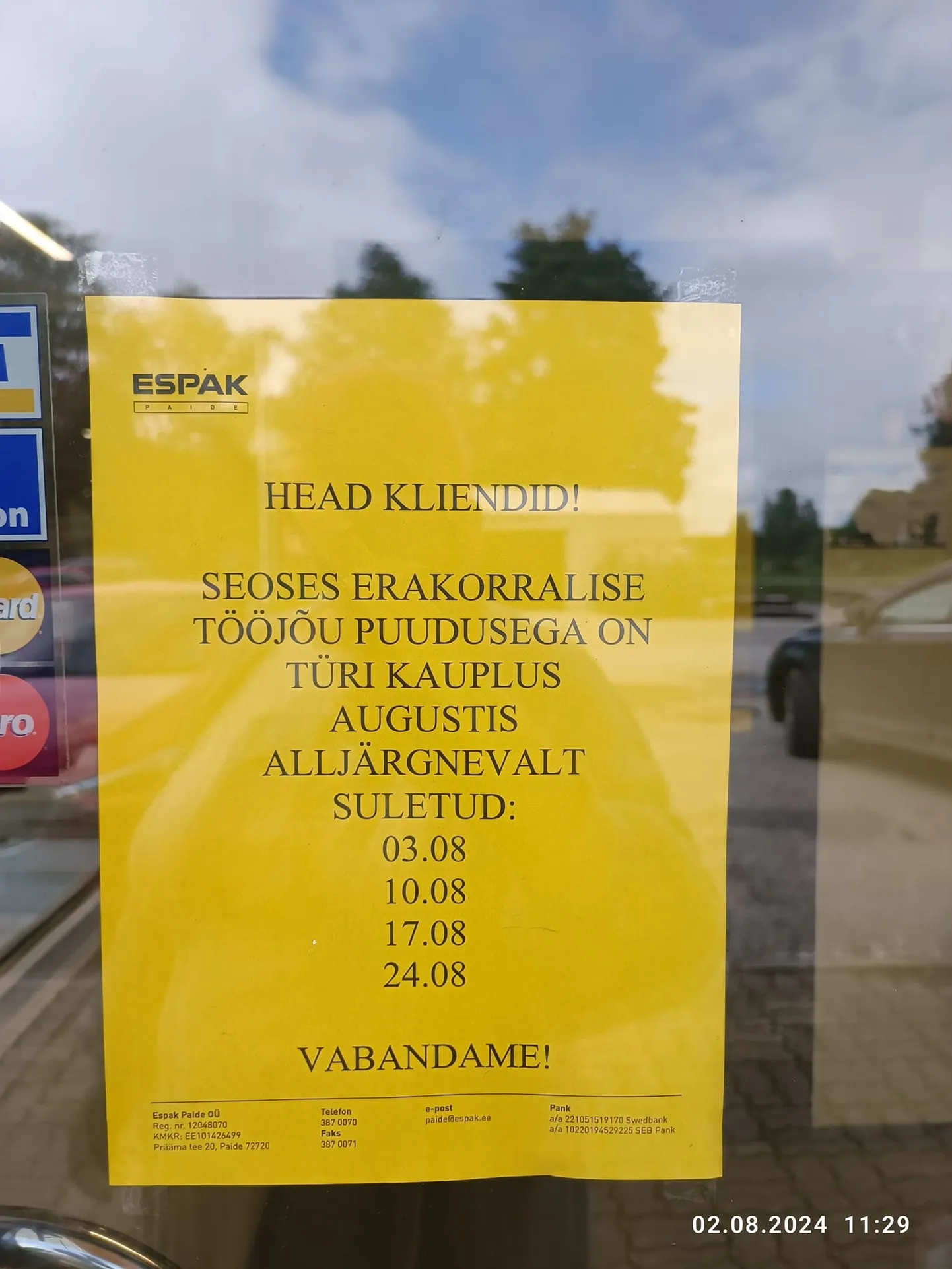 Pilt sotsiaalmeedia grupist "Türi vallarahvas".