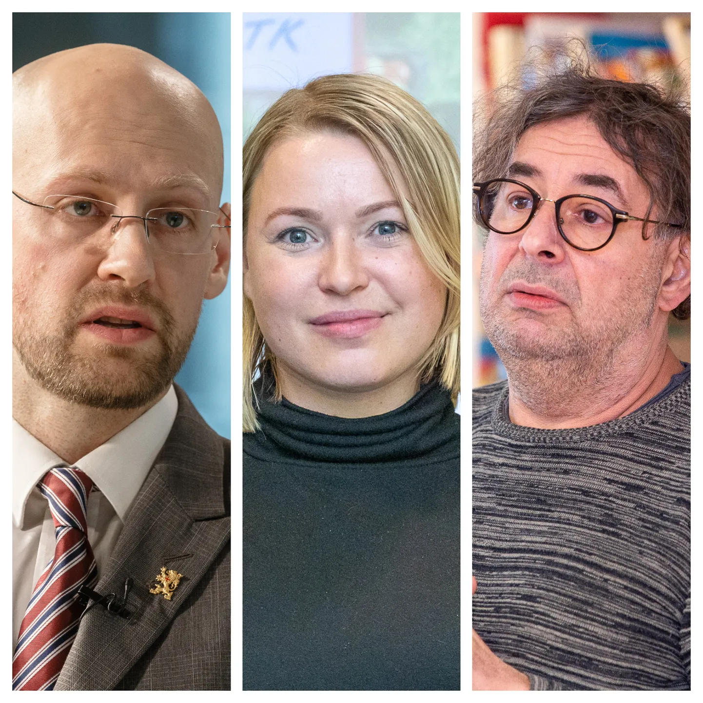 Vasakult: Varro Vooglaid, Keiti Vilms, Peeter Oja.