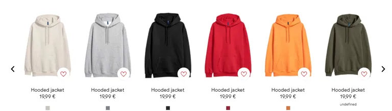 Valik H&Mi veebipoes müüdavatest dressipluusidest.