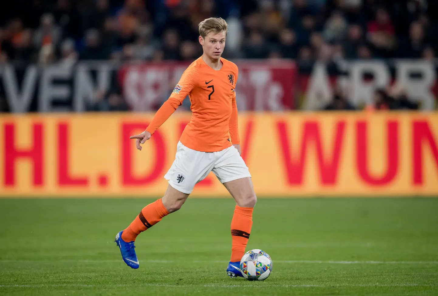 Frenkie de Jong Hollandi Rahvuste liiga kohtumises Saksamaaga.