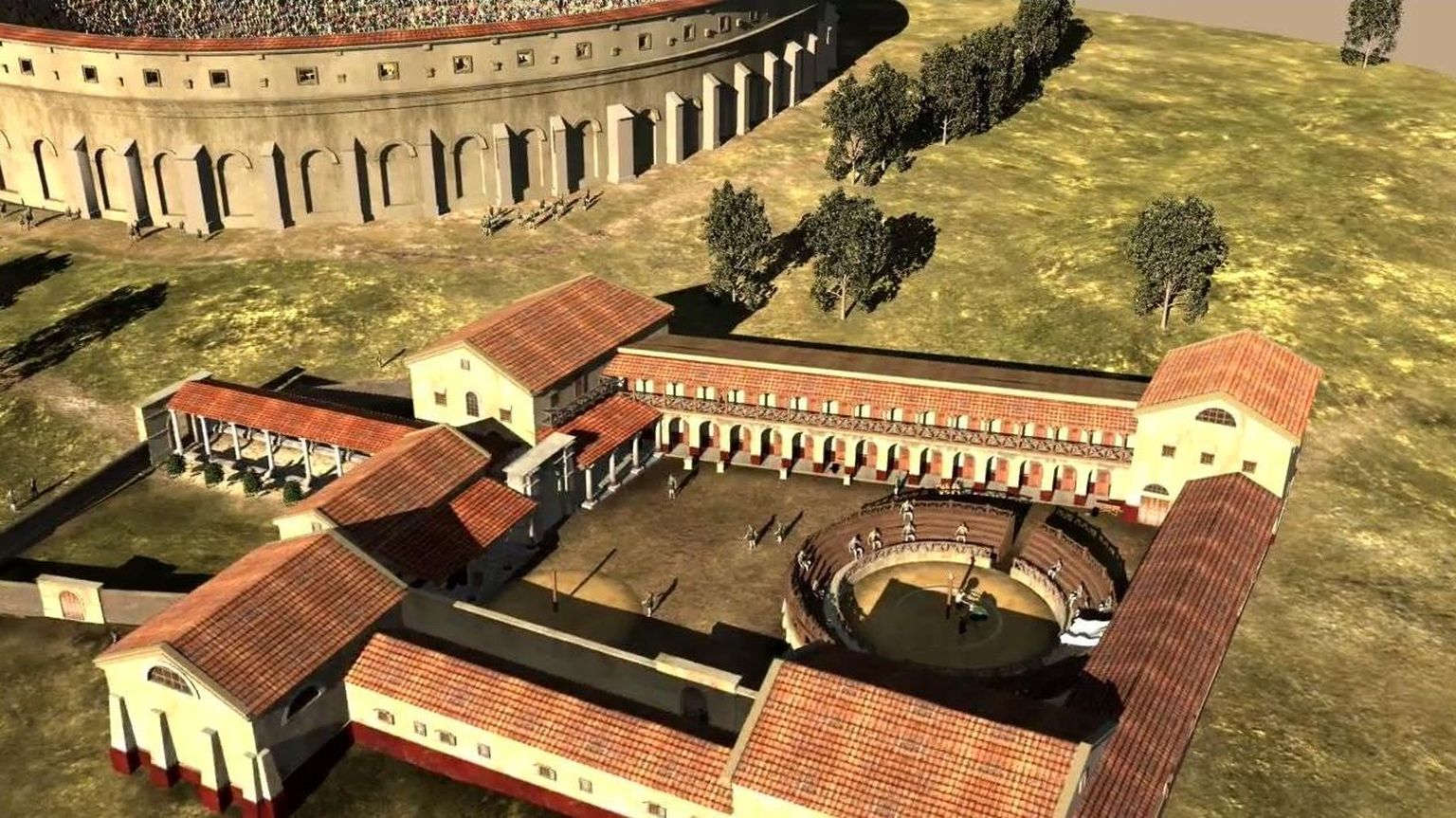 Austriast leitud gladiaatorite kooli 3D mudel