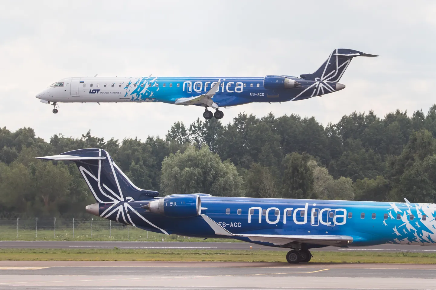 Tallinn. 28JUL17. Nordica lennukid Tallinna lennuväljal.. Foto: Erik Prozes, Postimees