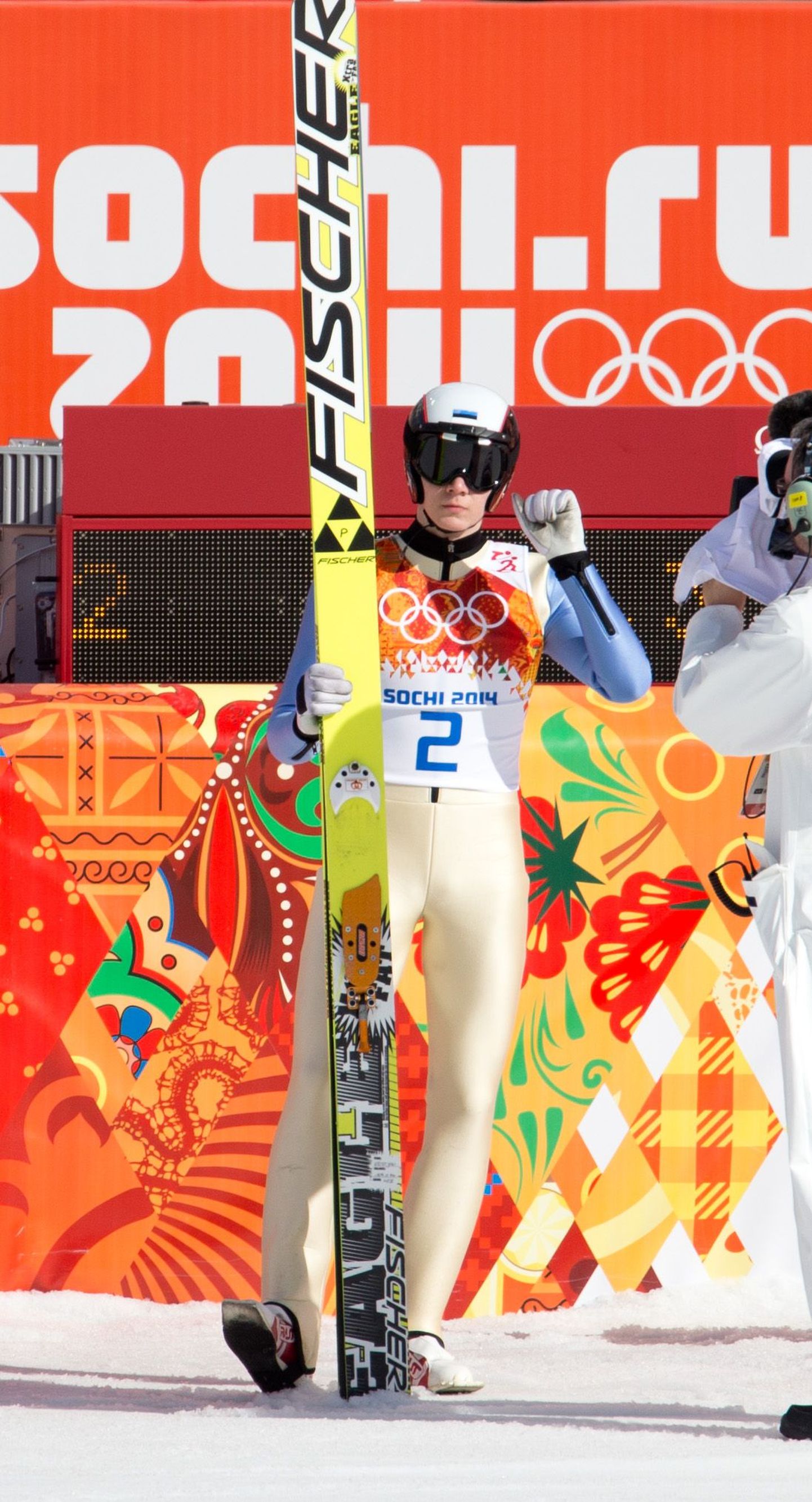 Кристьян Ильвес на Олимпиаде в Сочи.