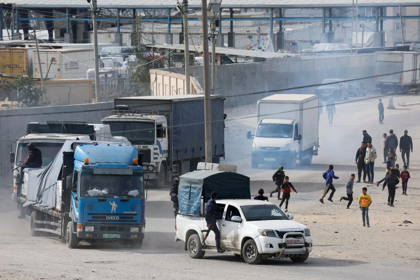 Humanitaarabiveokid Gaza lõunaosas Rafah’s.