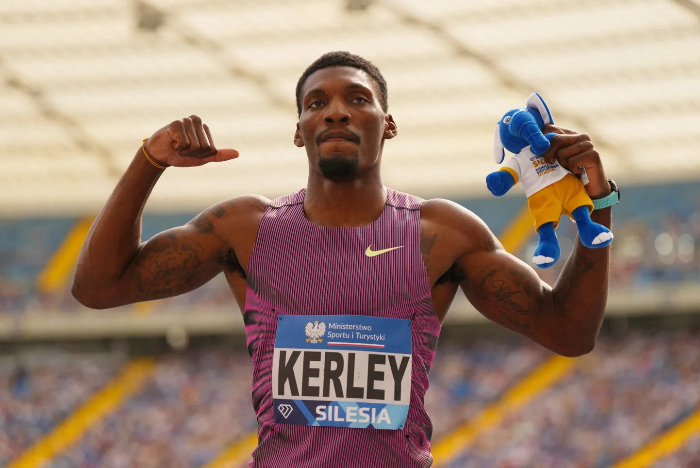 Sprinter Fred Kerley.
