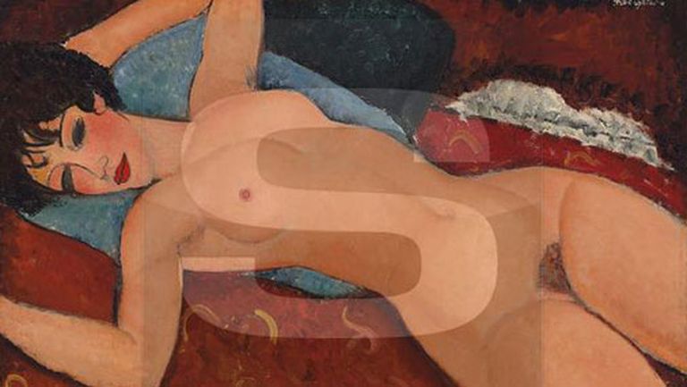 Картина Модильяни «Лежащая обнаженная» 