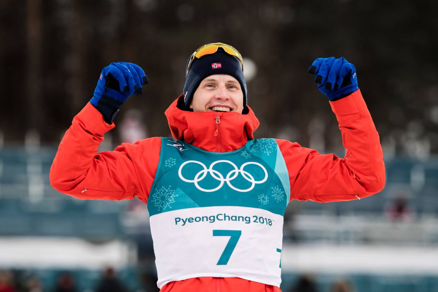 Simen Hegstad Krüger Pyeongchangi taliolümpiamängudel.