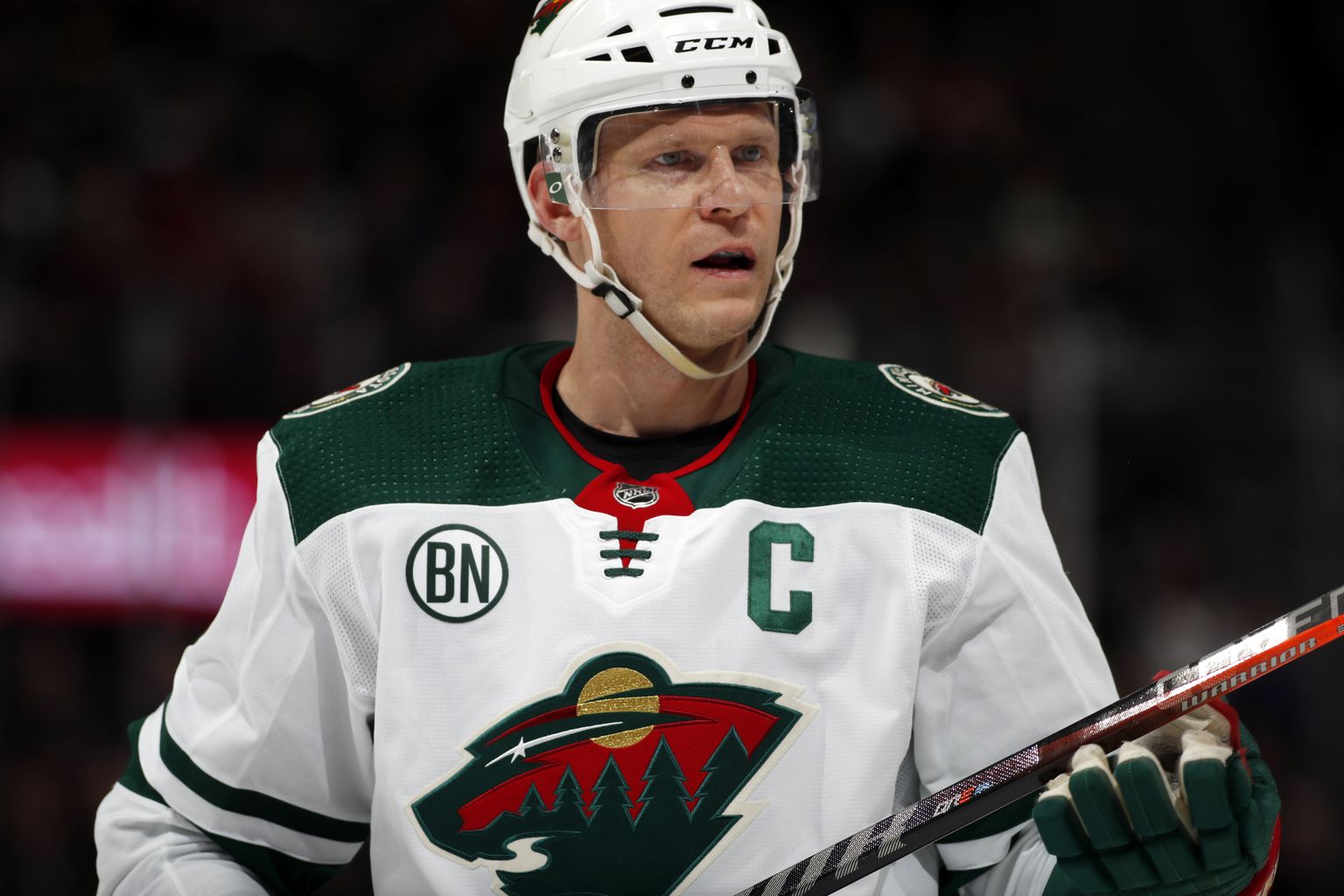 USA jäähokiklubi Minnesota Wildi soomlasest keskründja Mikko Koivu. Foto on tehtud 23. jaanuaril 2019 Denveris, kus Wilde kohtus Colorado Avalanche'iga