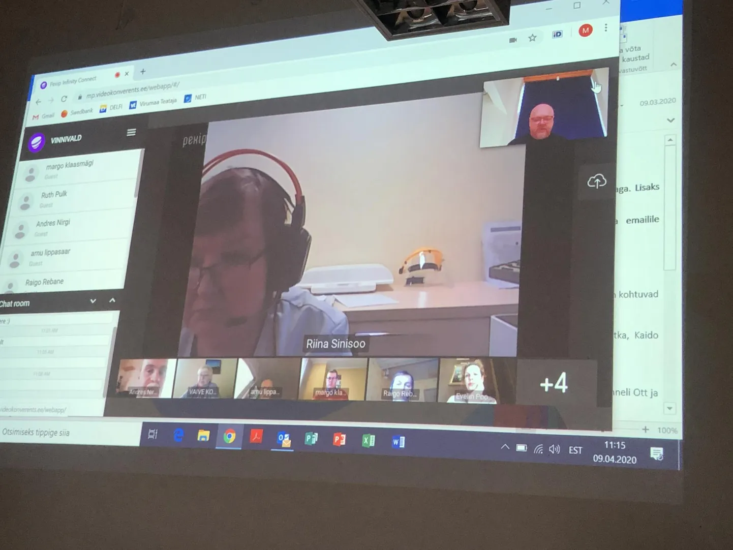 Vinni vallavolikogu liikmetest enamik osales viimatisel istungil videopildi vahendusel.