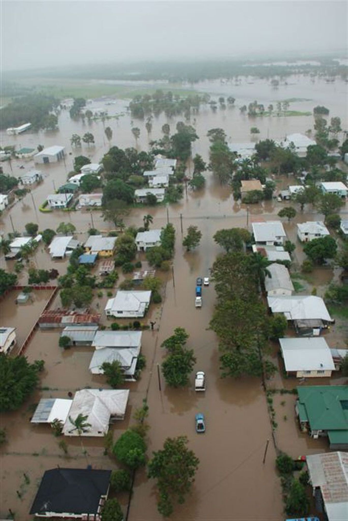 Üleujutatud Inghami piirkond Queenslandi osariigi põhjaosas.