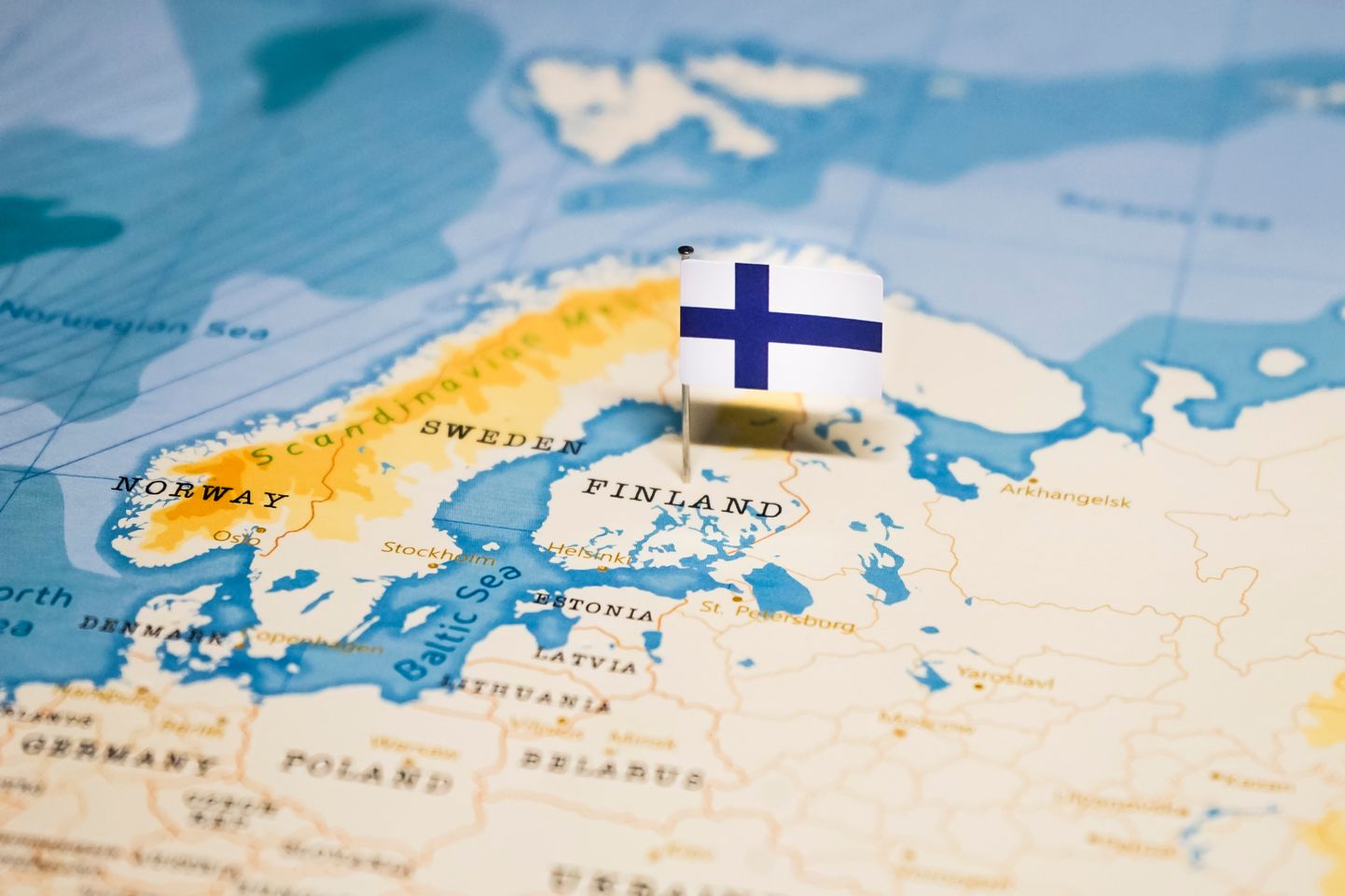 Финляндия на карте.