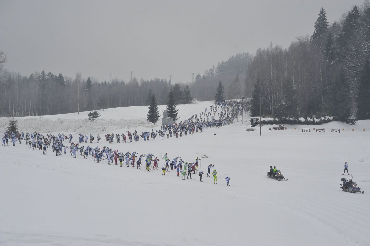 Suusatajad Tartu maratonil.