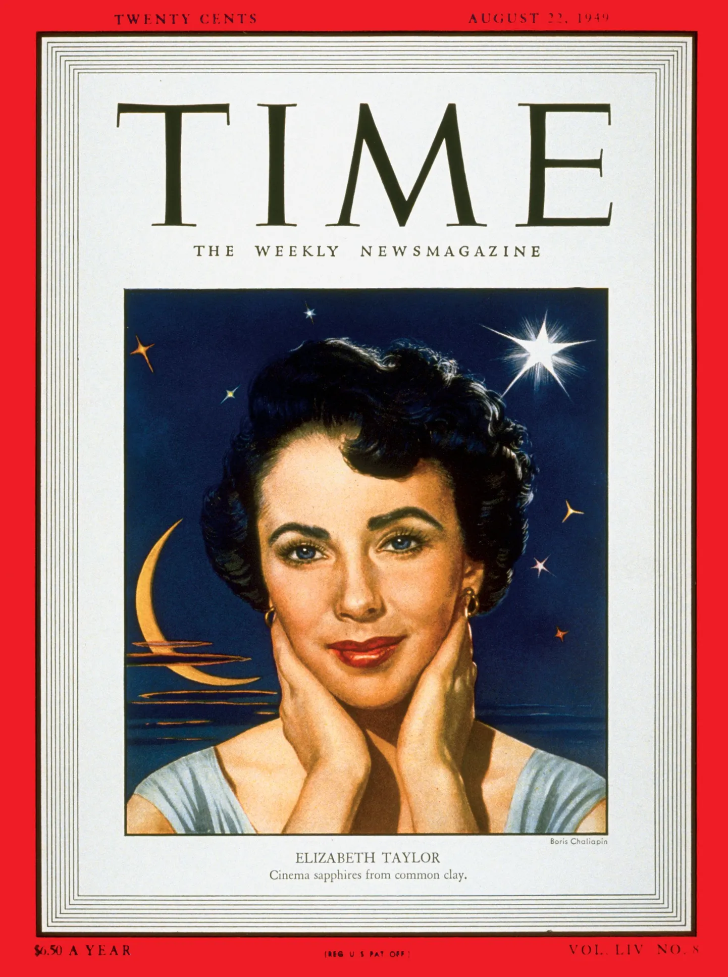 Ajakirja Time esikaas 1949. aasta augustist, Elizabeth Taylor