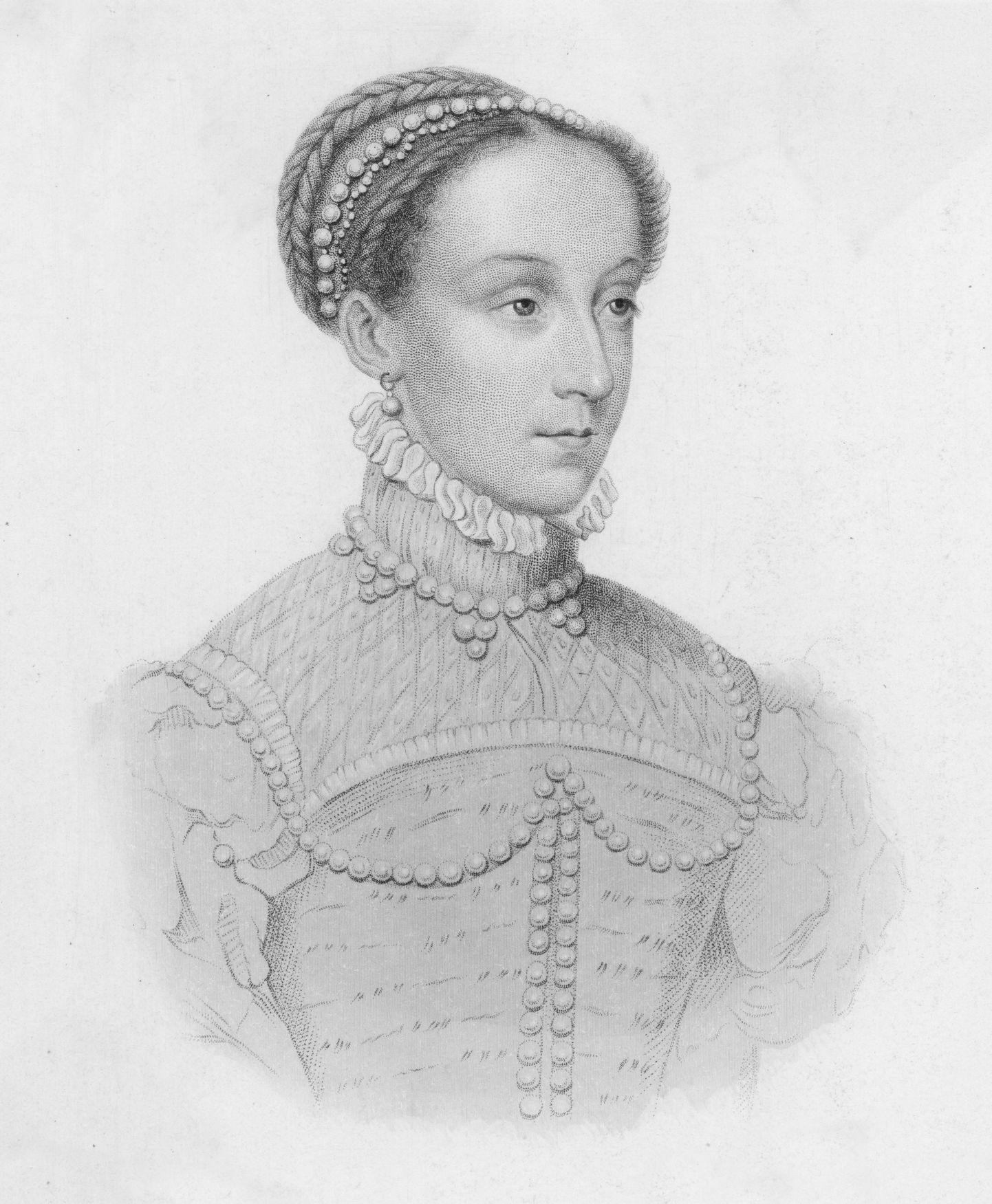 Mary Stuart 15-aastasena, mil ta oli kihlatud Prantsusmaa troonipärija François'ga
