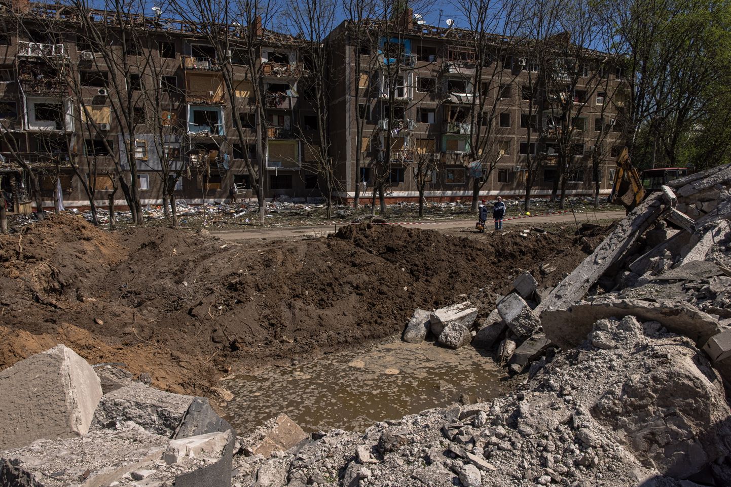 Vene vägede rünnakutes kannatada saanud Ukraina linn Kramatorsk. Foto on illustratiivne.