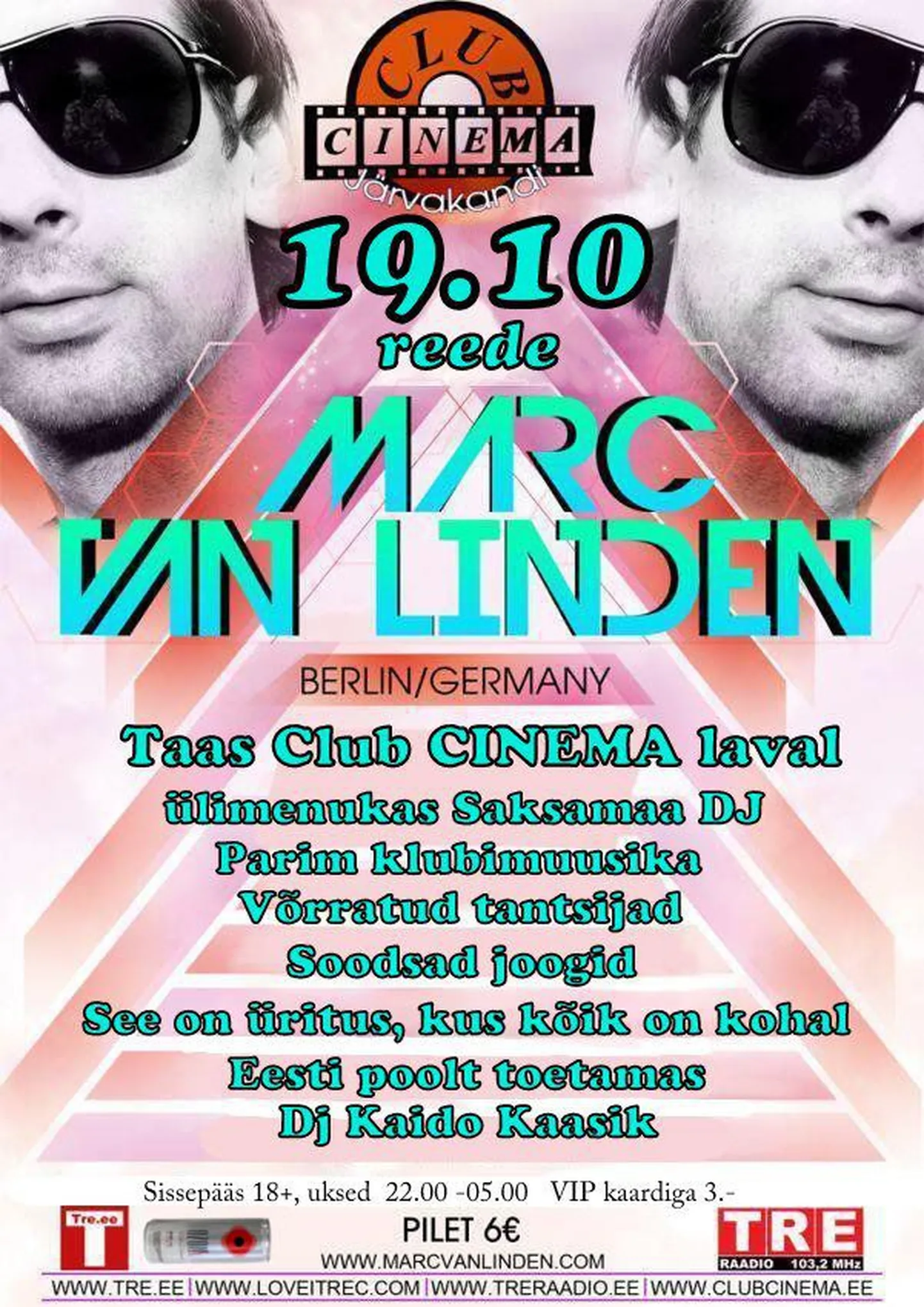 Club Cinema laval reedel Marc van Linden!