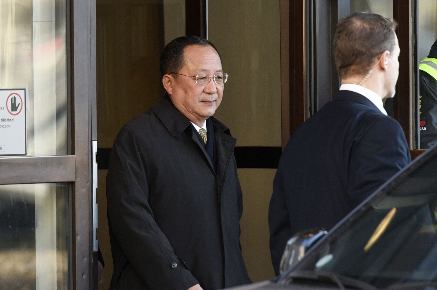 Põhja-Korea välisminister Ri Yong-ho Stockholmis.