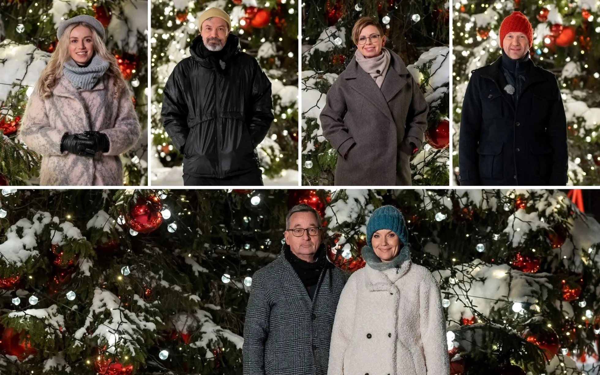 ETV saatejuhid pühadesäras: Anna Pihl, Owe Petersell, Anu Välba, Hannes Hermaküla, Margus Saar ja Katrin Viirpalu.