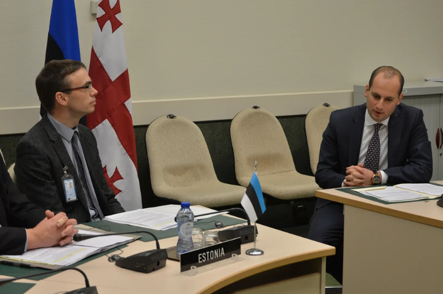 Välisministri Sven Mikseri kohtumine Gruusia välisministri Mikheil Janelidzega.
