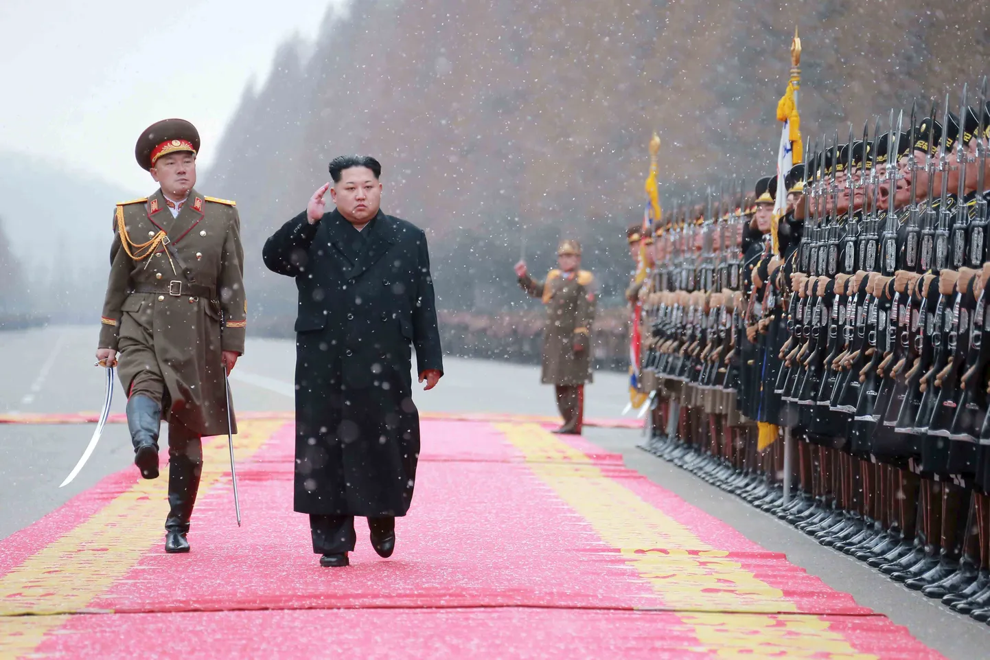 Põhja-Korea juht Kim Jong-un tervitas 10. jaanuari puhul sõjaväelasi uue aasta puhul.