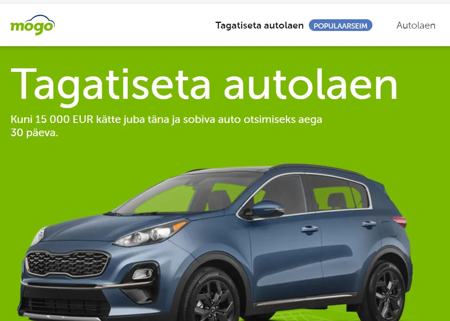 Eleving Group pakub Mogo autolaenu.