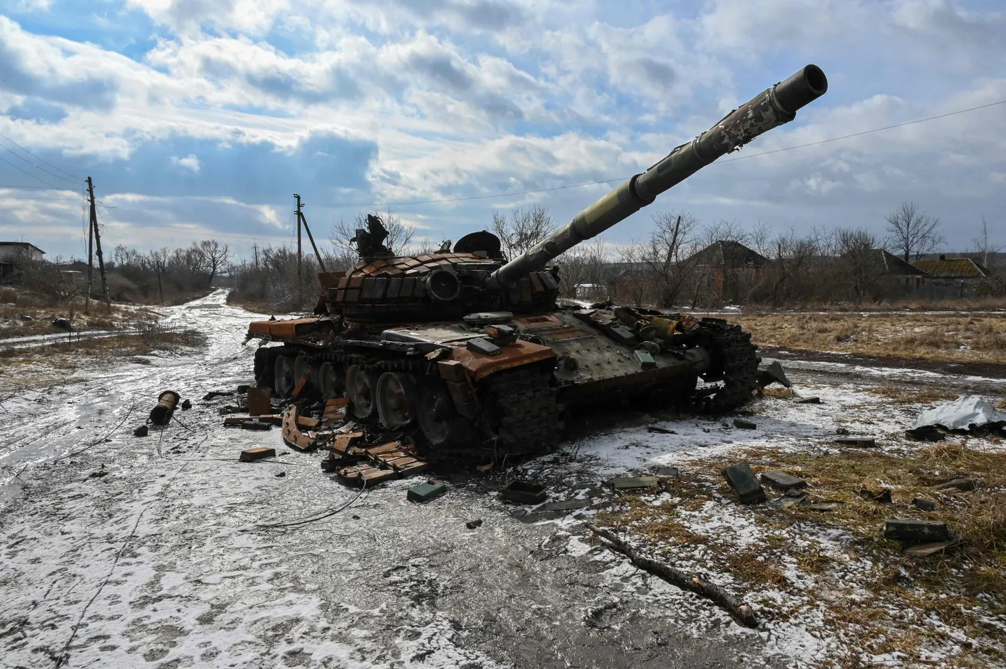 Purustatud Vene tank Harkivi oblastis.