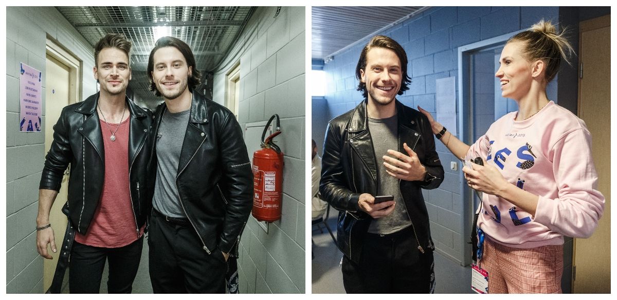 Laupäev, 16. veebruar: Victor Crone ja Uku Suviste poseerivad Eesti Laul 2019 lava taga Elu24 fotograafile. Victor ja Anni Rahula: lavatagune oli artistide pelgupaik Eesti Laulul, sest vaid seal said nad pisut puhata, end kohendada ning valmistuda lavale minekuks. 