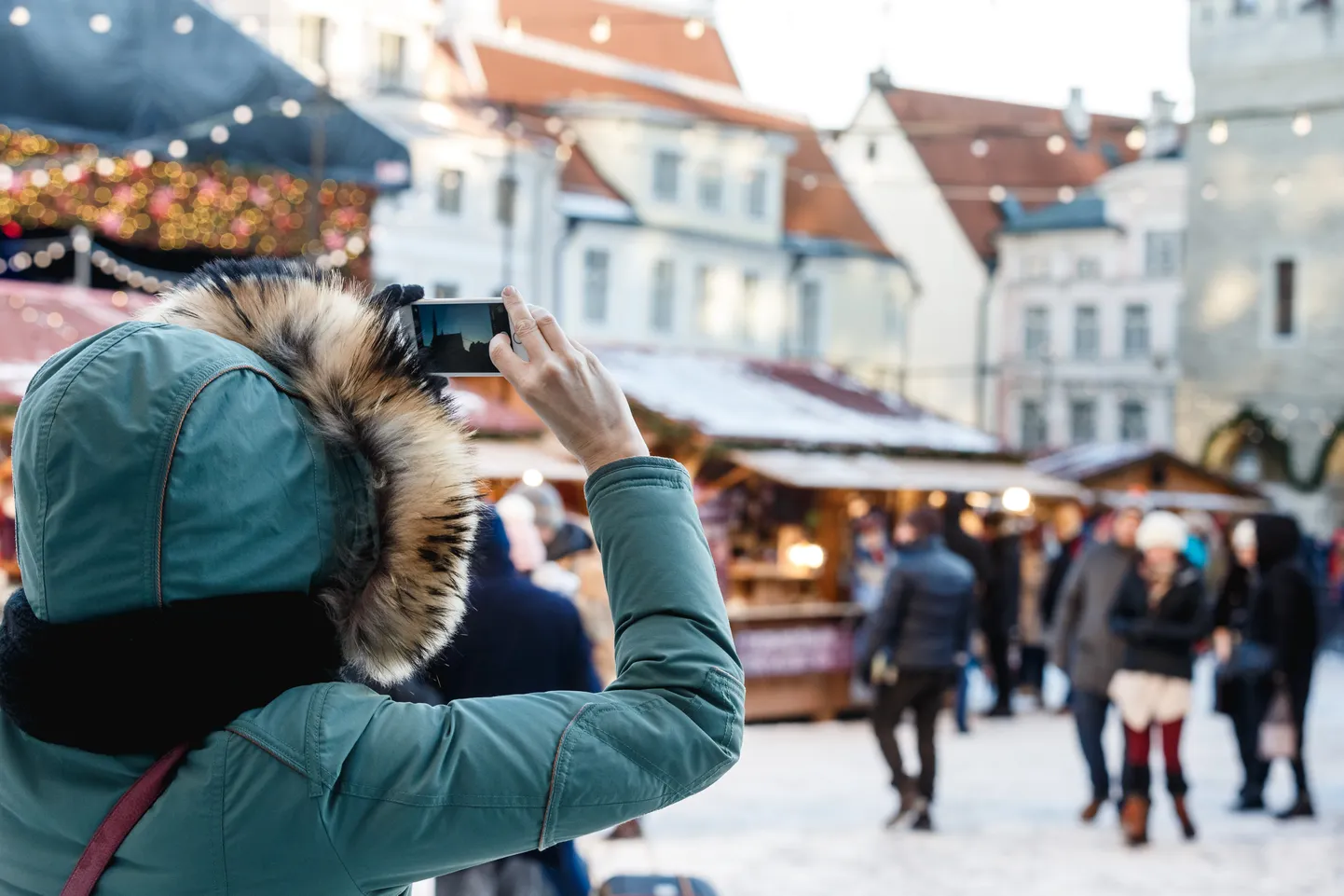 Vene turistid Tallinna vanalinnas