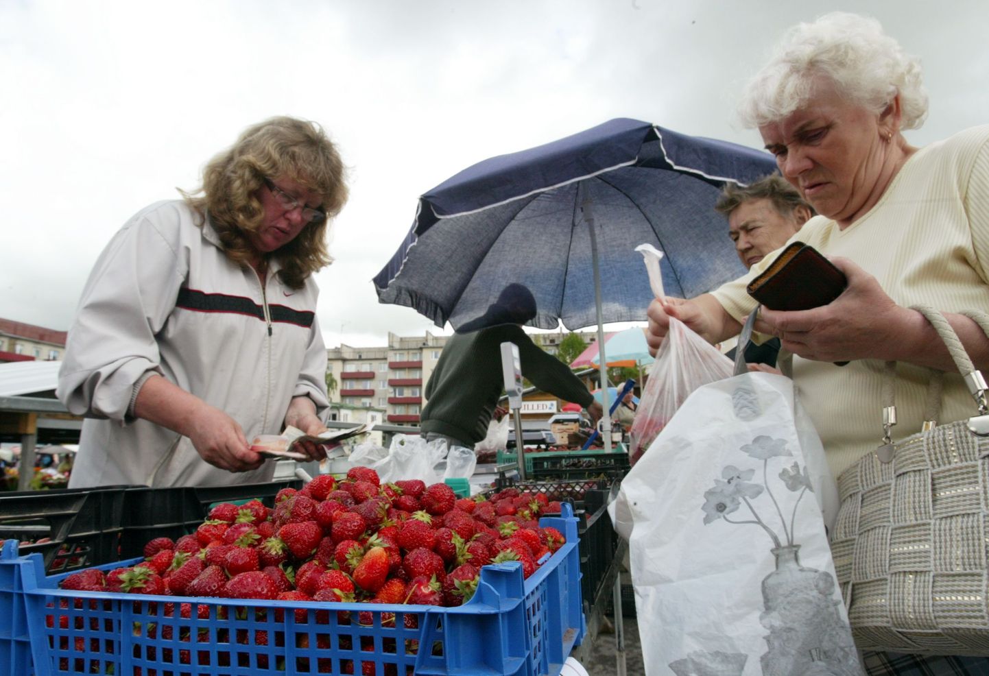 Maasikad on Rakvere turul minev kaup.