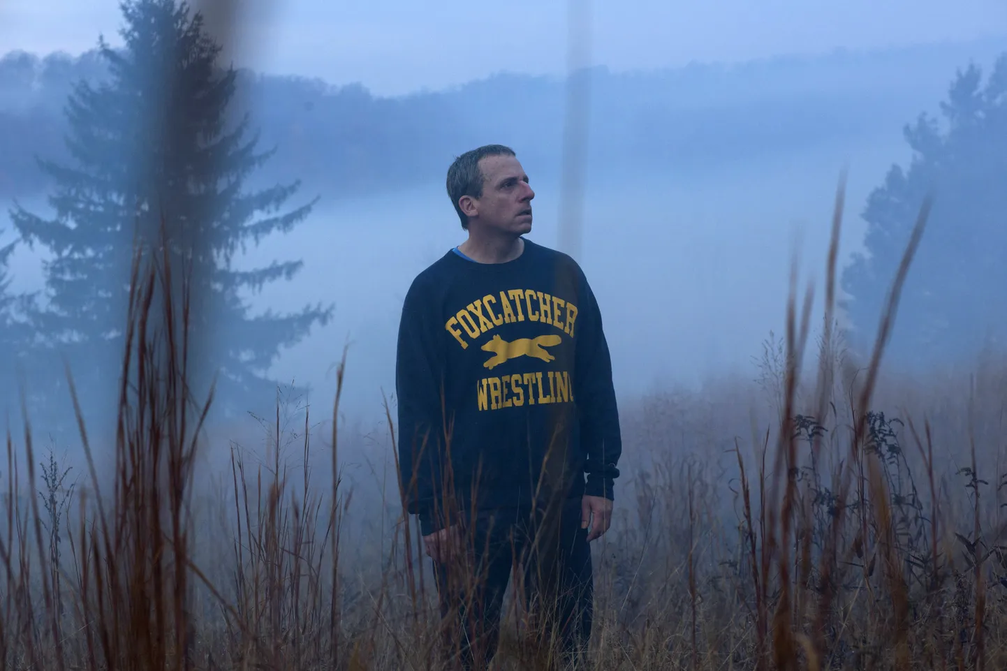 Steve Carelli John du Pont lõi kriitikud üle maailma pahviks. Kaader filmist  «Foxcatcher».