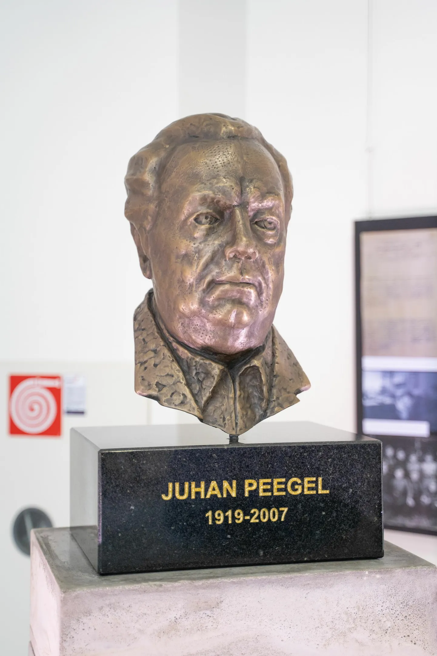 Juhan Peegli büst.