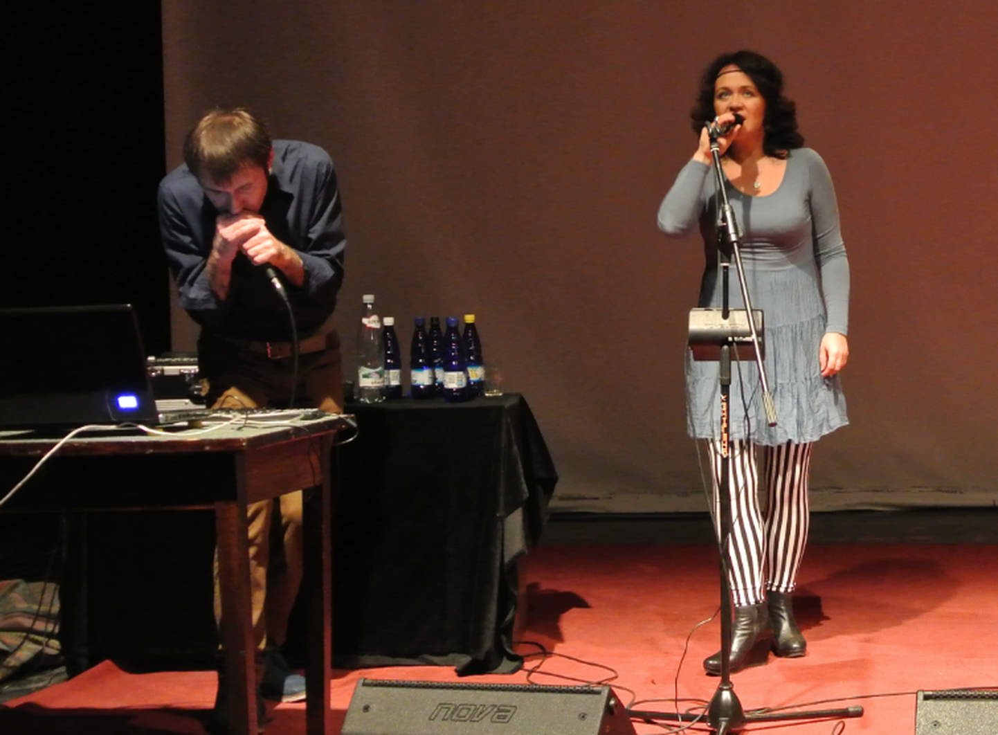 Ivi Rausi ja Roomet Jakapi improkontserdil sügisel 2014 festivalil "Hullunud Tartu".