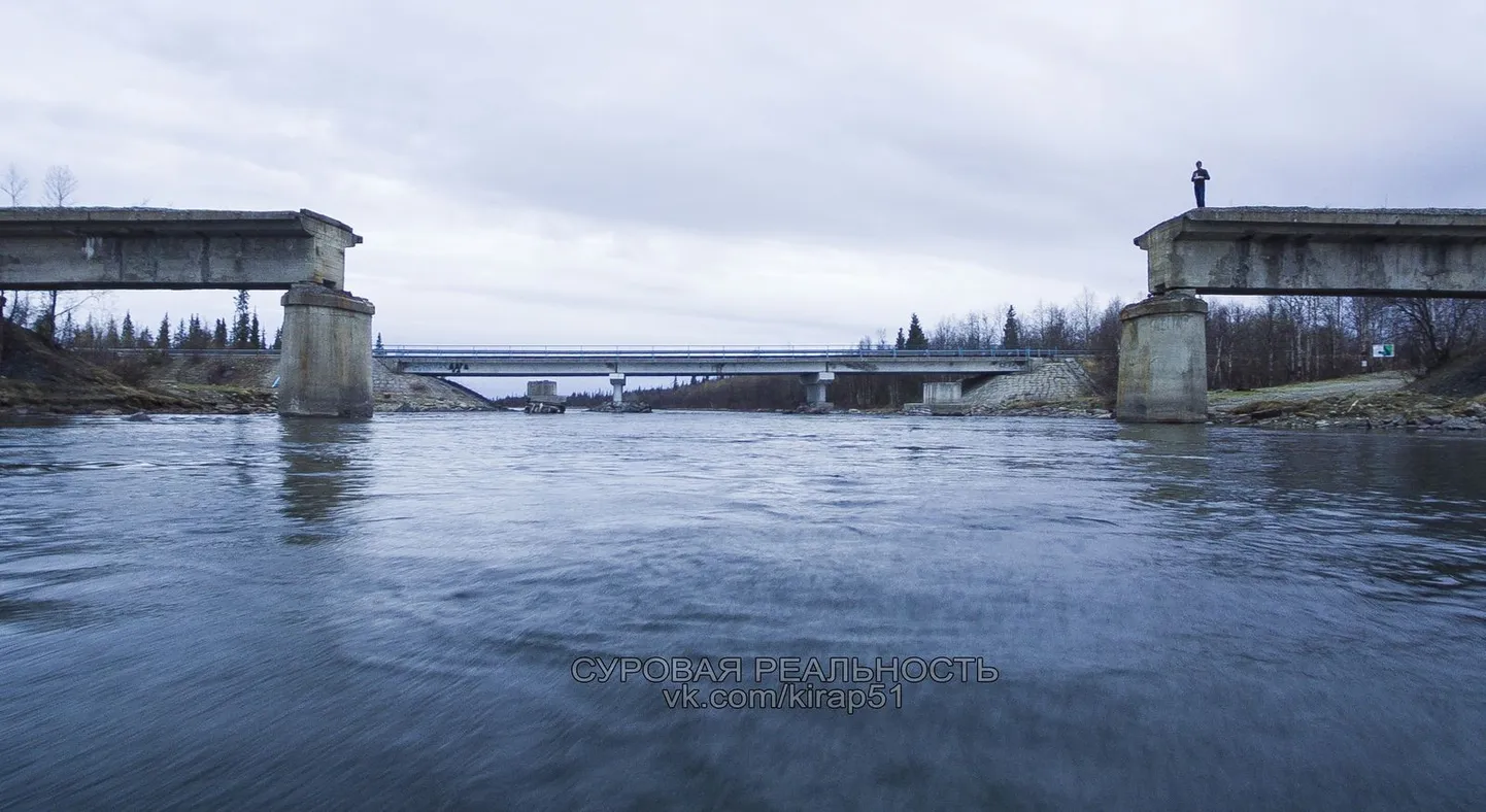 Vanemaal Murmanskis kadus ootamatult osa vanast raudteesillast
