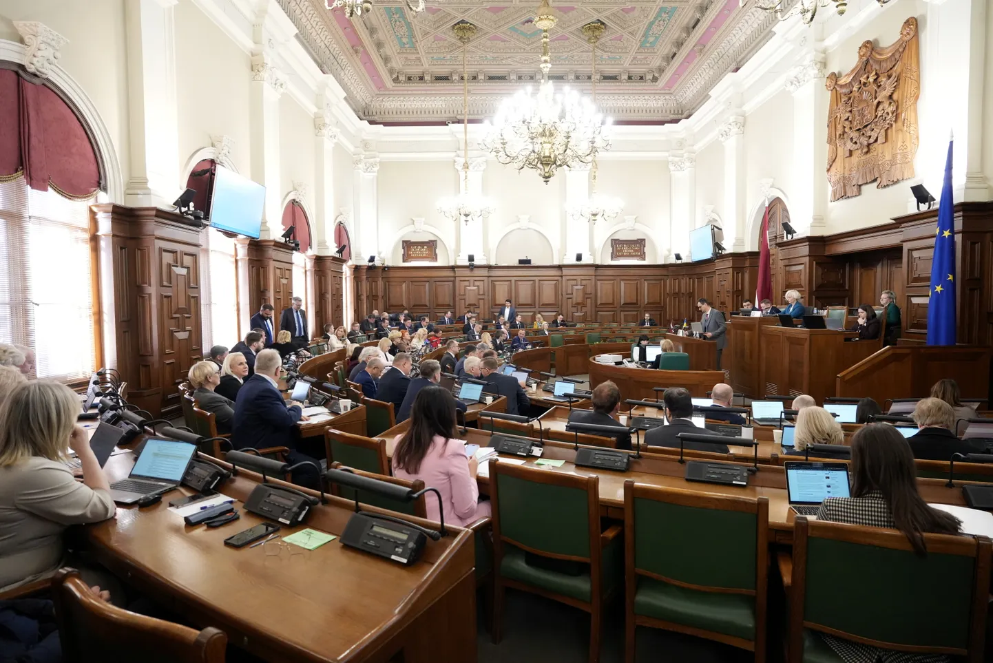 Saeimas sēde, kurā tiek lemts par Valsts kontroles padomes locekļu atkārtotu apstiprināšanu amatā.