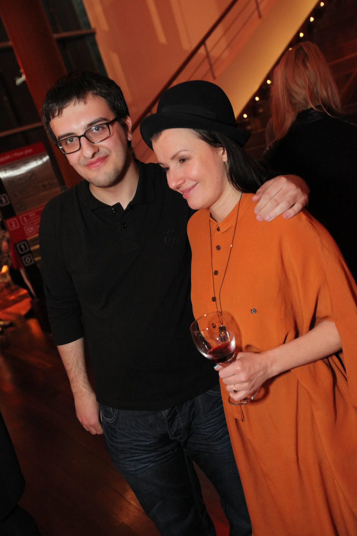 Eesti Laul 2014 - afterparty Nokia fuajees. Heidy Purga esiplaanil