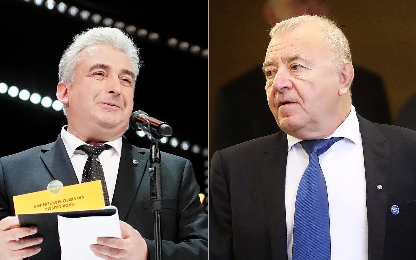 No kreisās: aktieri Gundars Āboliņš un Jakovs Rafalsons.