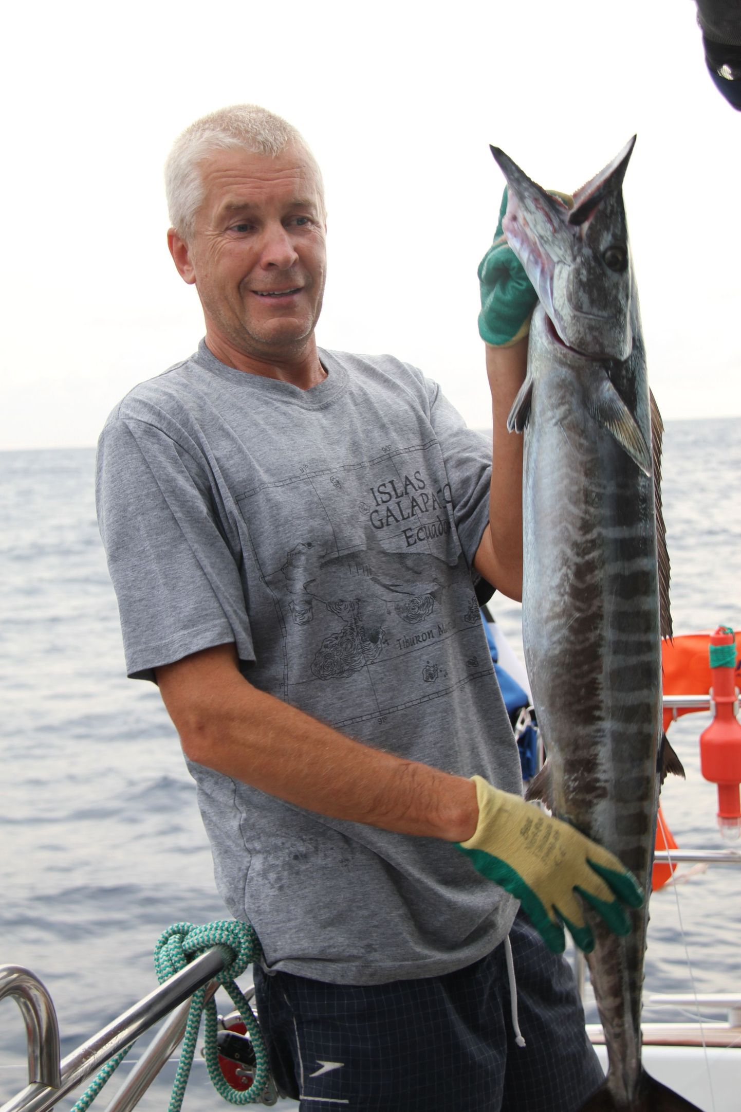 Kapten Toonart Rääsk 6,5-kilose Atlandist püütud kalaga