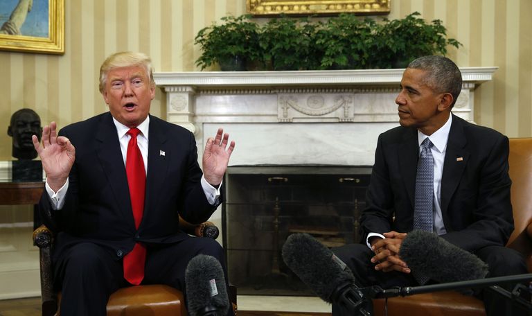 Barack Obama ja Donald Trump / KEVIN LAMARQUE/REUTERS/Scanpix