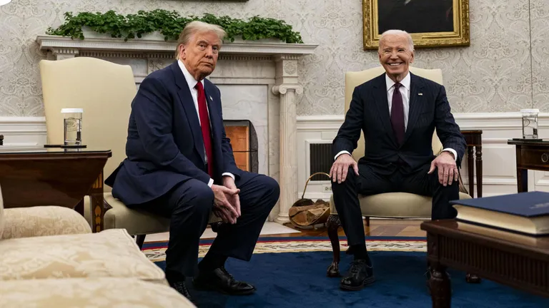 Встреча Трампа и Байдена.