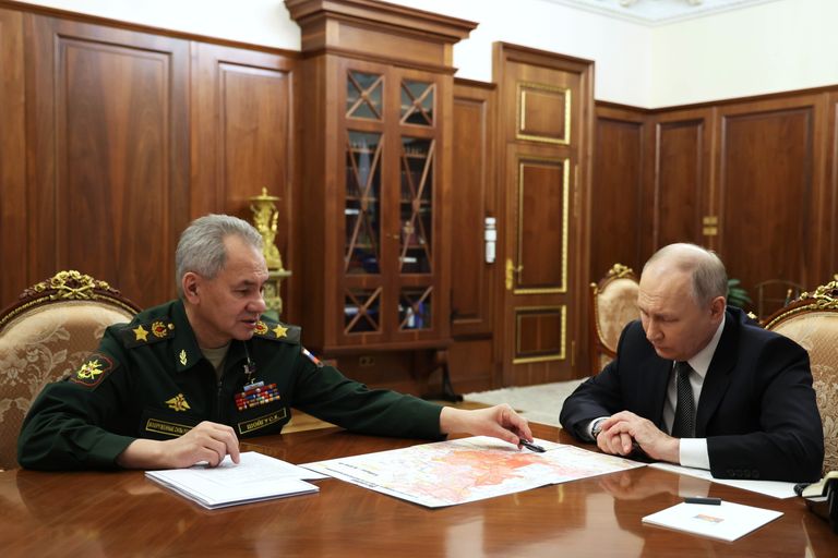Сергей Шойгу и Владимир Путин.