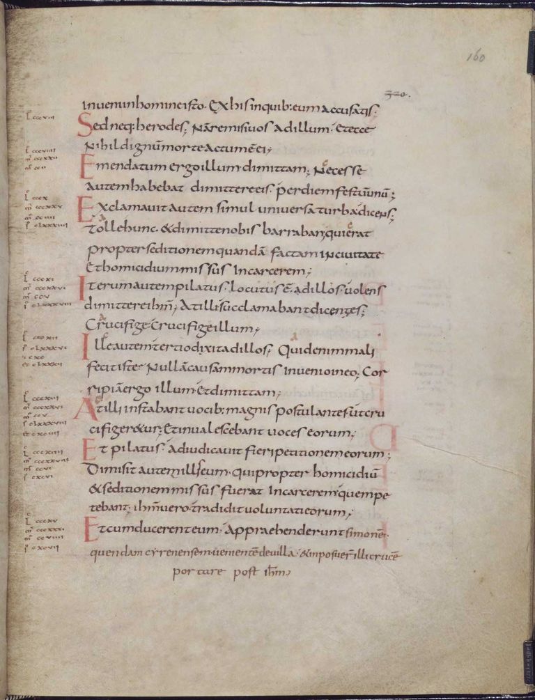 Karolingi minuskelkirjas kirjutatud lauluraamatu lehekülg