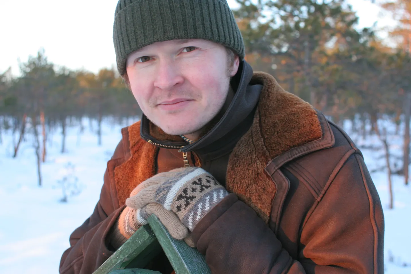 Kristjan Randalu matkamas Teringi rabas, veebruaris 2009.