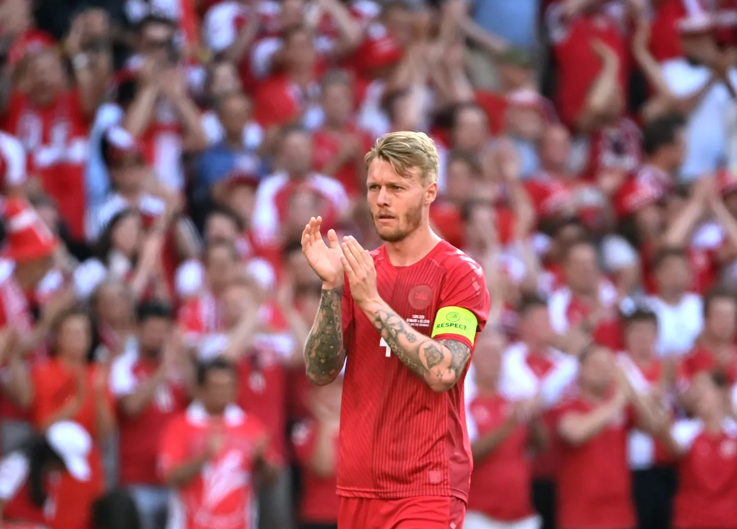Taani koondise kapten Simon Kjær.