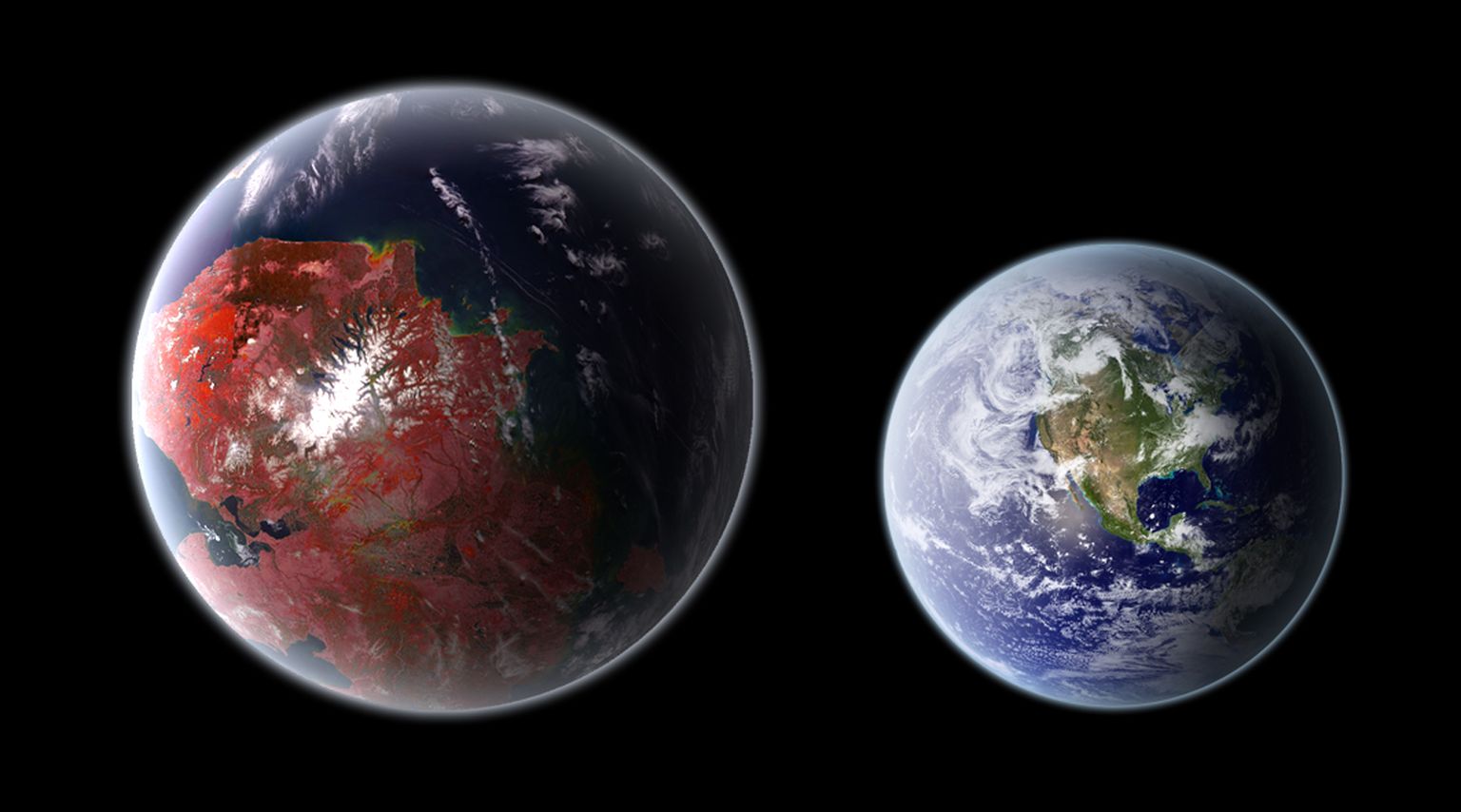 UUS MAA? Äsja teadlaste poolt avastatud eksoplaneet sarnaneb väga Maaga, kuid on meie koduplaneedist mõõtmetelt veidi suurem.