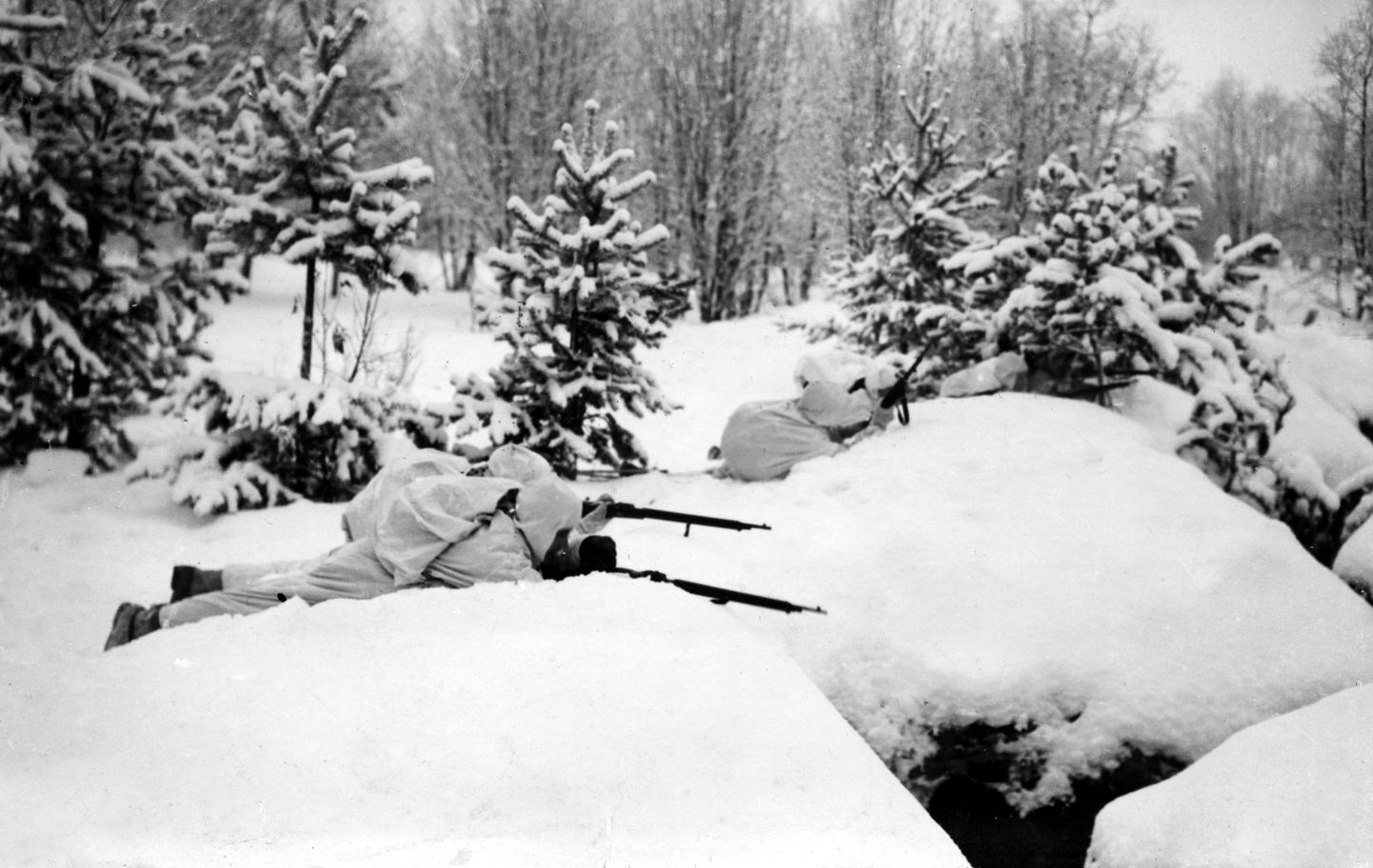 Финские солдаты на Зимней войне.