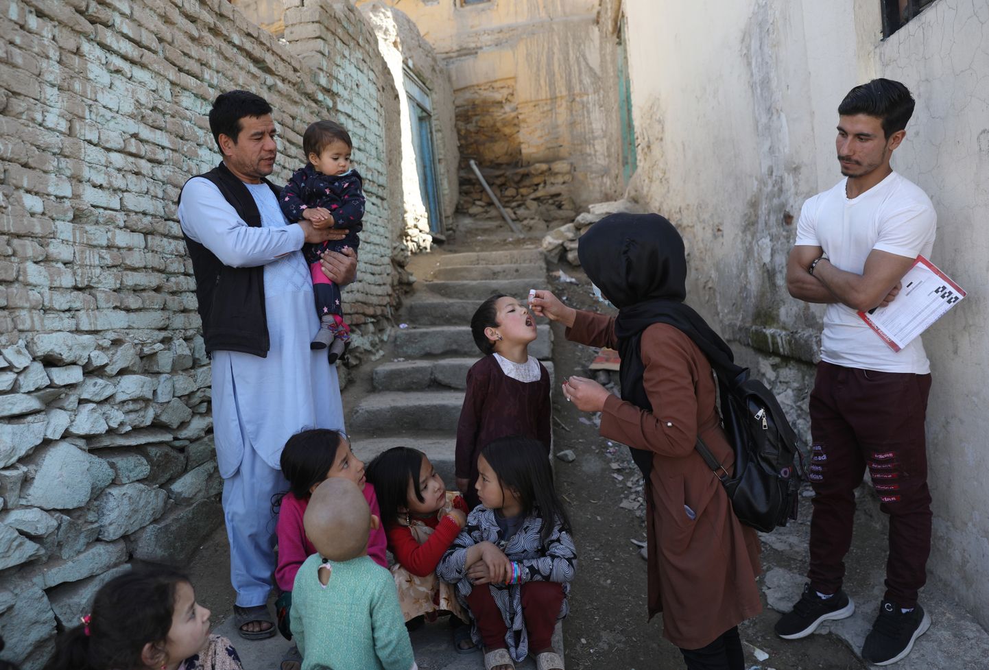 Lastehalvatuse vastu vaktsineerimine Afganistanis 2021. aasta märtsis.